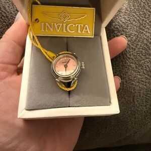 Invicta Mini Angel Women's Ring Watch - 17.5mm, Pink, Steel